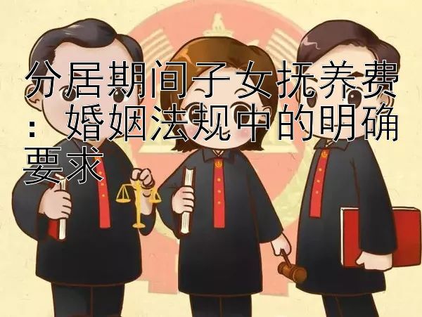 分居期间子女抚养费：婚姻法规中的明确要求