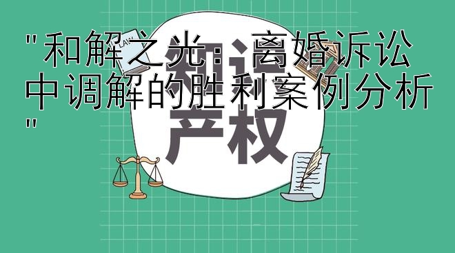 和解之光：离婚诉讼中调解的胜利案例分析