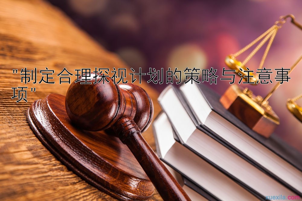 制定合理探视计划的策略与注意事项