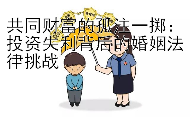 共同财富的孤注一掷：投资失利背后的婚姻法律挑战