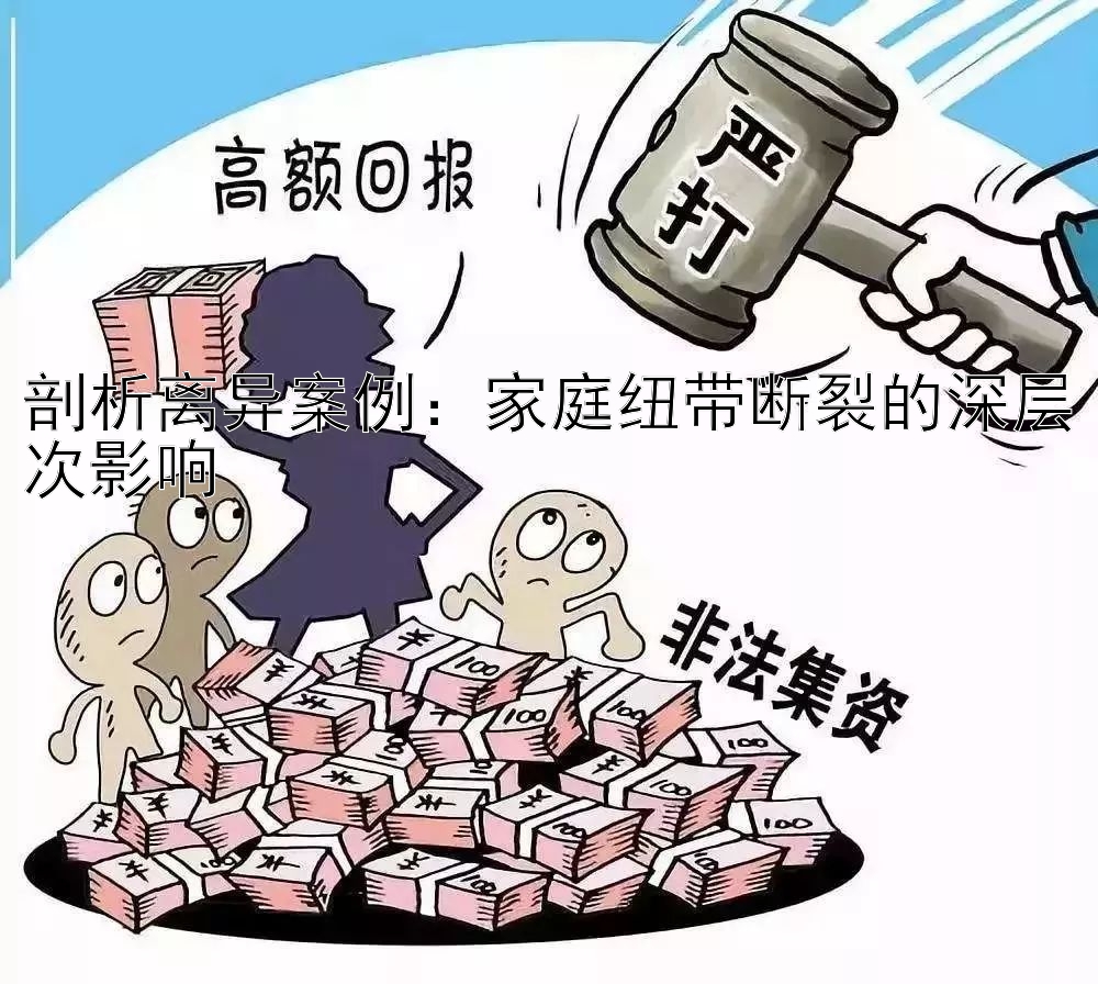 剖析离异案例：家庭纽带断裂的深层次影响