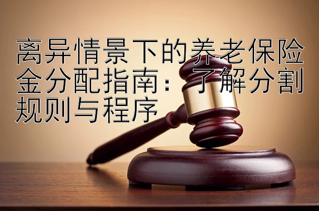 离异情景下的养老保险金分配指南：了解分割规则与程序