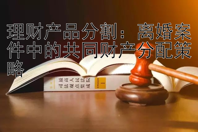 理财产品分割：离婚案件中的共同财产分配策略