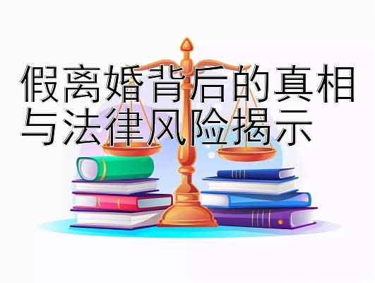 假离婚背后的真相与法律风险揭示