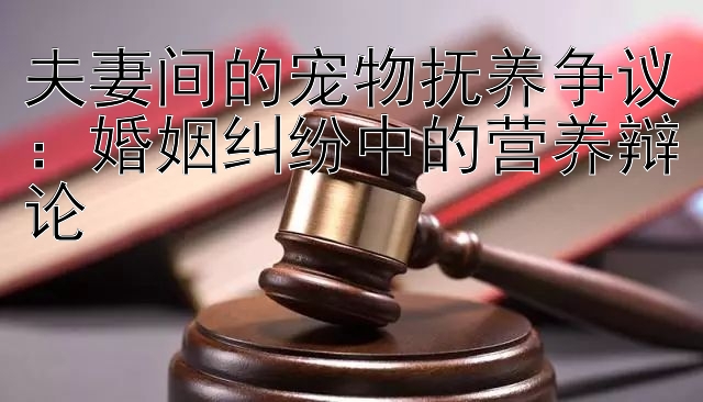 夫妻间的宠物抚养争议：婚姻纠纷中的营养辩论