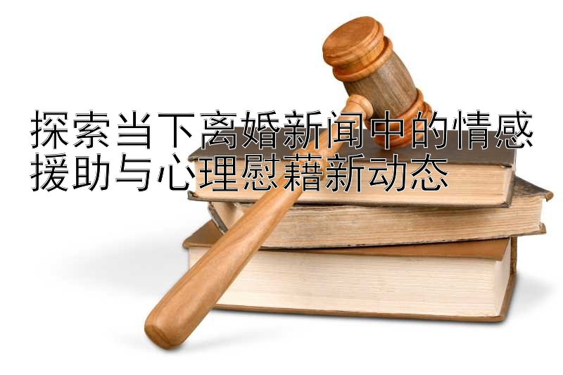 探索当下离婚新闻中的情感援助与心理慰藉新动态