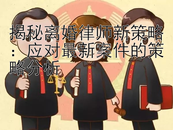 揭秘离婚律师新策略：应对最新案件的策略分析