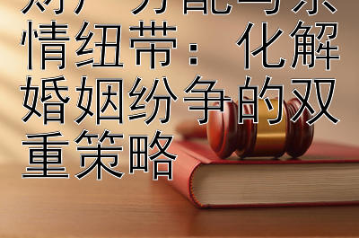 财产分配与亲情纽带：化解婚姻纷争的双重策略