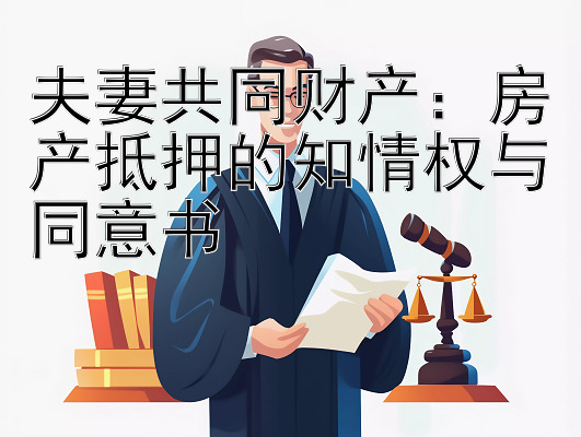 夫妻共同财产：房产抵押的知情权与同意书