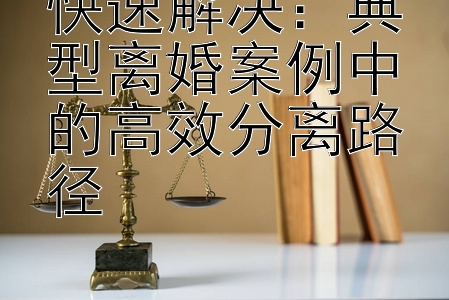 快速解决：典型离婚案例中的高效分离路径