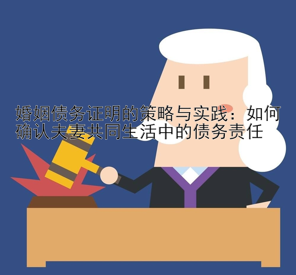 婚姻债务证明的策略与实践：如何确认夫妻共同生活中的债务责任