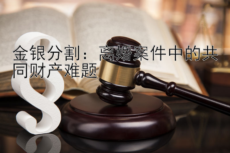 金银分割：离婚案件中的共同财产难题