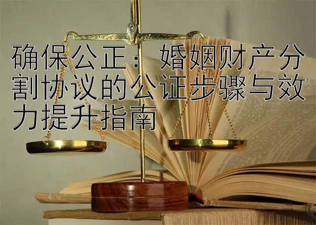 确保公正：婚姻财产分割协议的公证步骤与效力提升指南