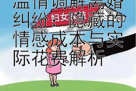 温情调解离婚纠纷：隐藏的情感成本与实际花费解析