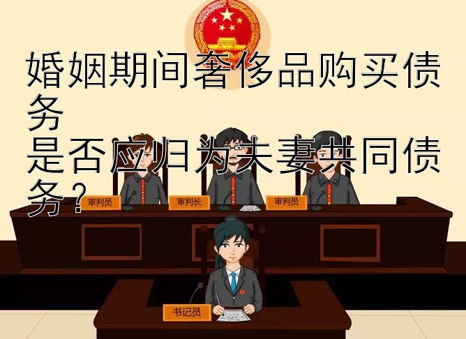 婚姻期间奢侈品购买债务  
是否应归为夫妻共同债务？