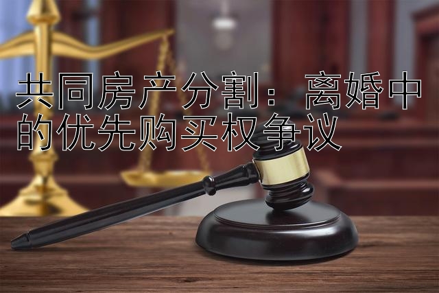 共同房产分割：离婚中的优先购买权争议