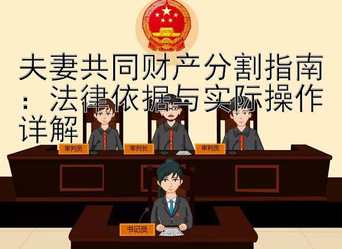 夫妻共同财产分割指南：法律依据与实际操作详解